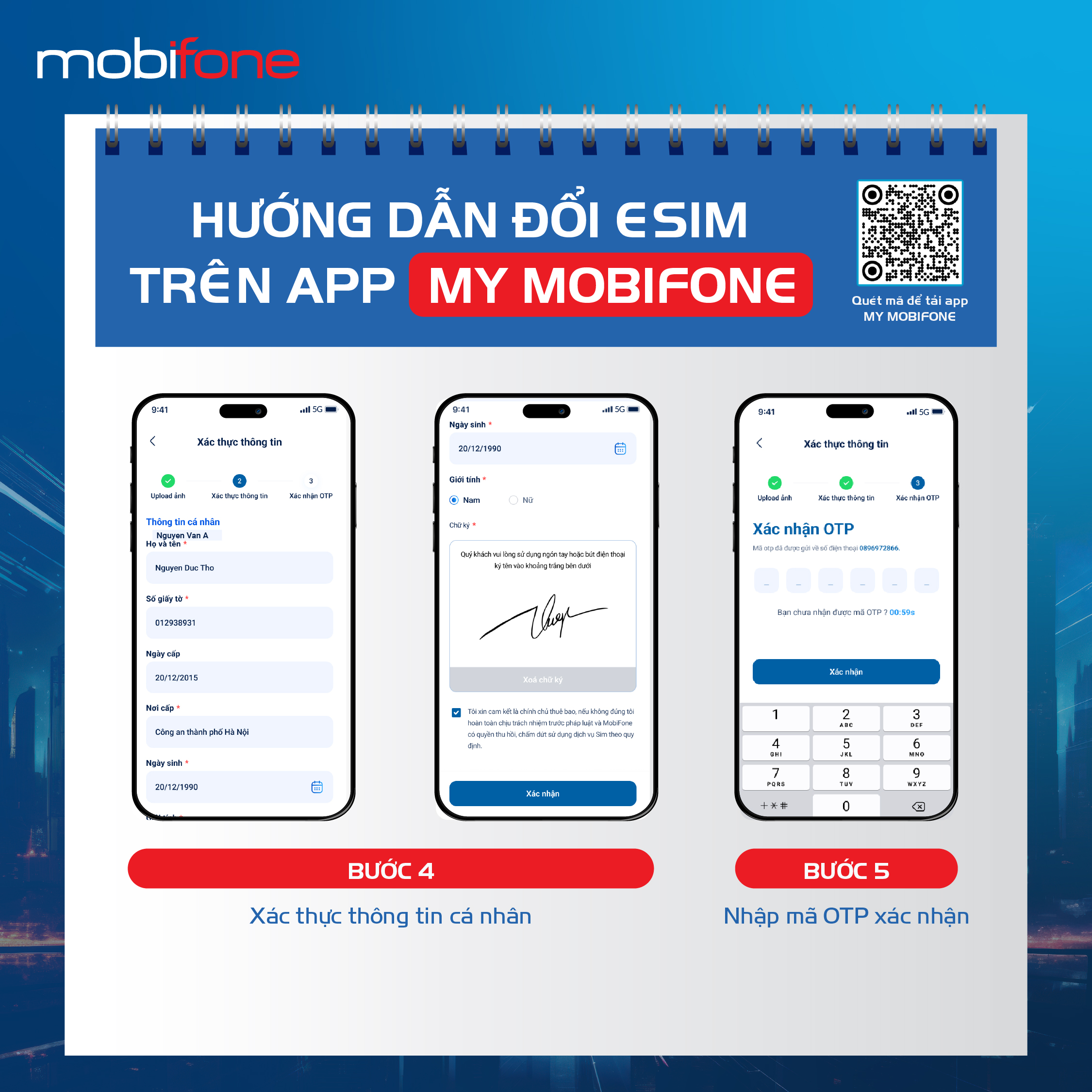 MobiFone - Hướng dẫn đổi eSIM MobiFone trên ứng dụng My MobiFone nhanh ...